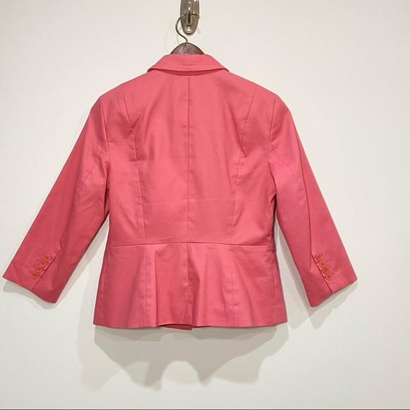 Talbot's Pink 7/8 Sleeve One Button Blazer Size 8 Petite - Picture 2 of 15